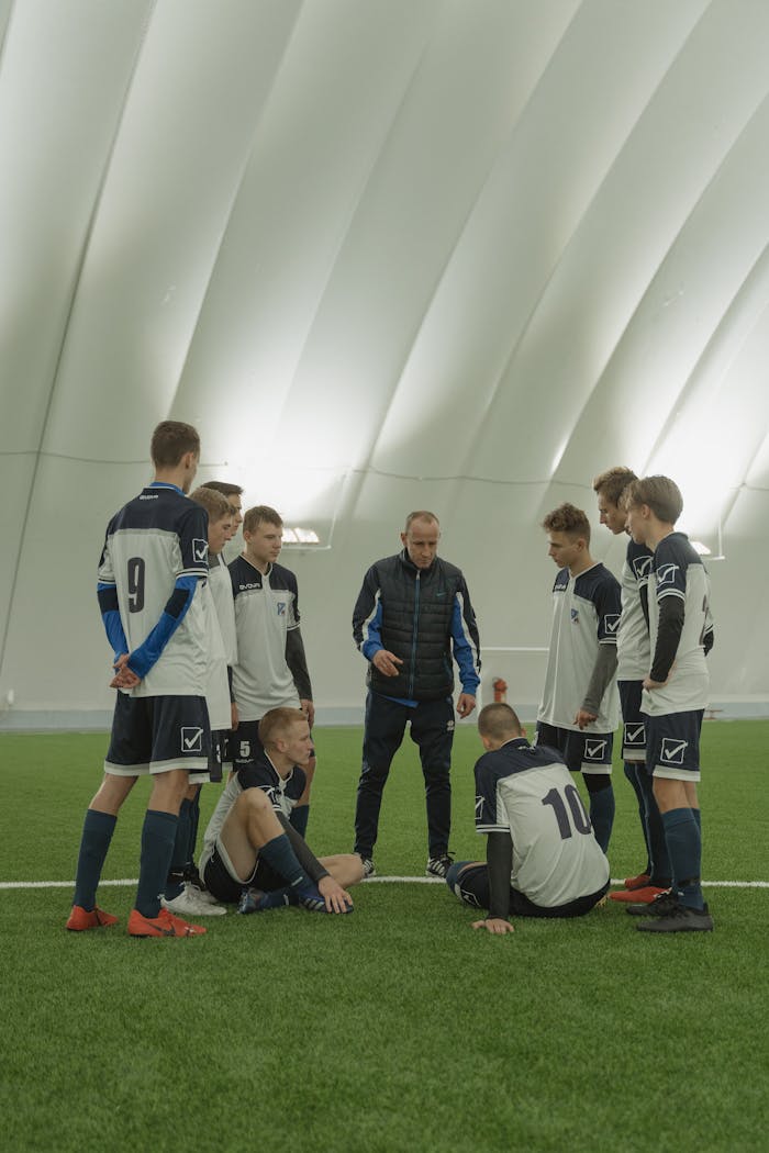 A Coach Talking to His Team